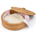TORTILLADA - 26 CM TORTILLA WARMER/TORTILLA WARMER BASKET HANDMADE FROM RATTAN I...