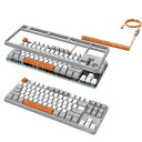 AJAZZAK873有線ゲーミングメカニカルキーボードテンキーレスホットスワップ-カスタムDIY潤滑スイッチ26RGBバックライト青軸コンパクト87キーゲーム用キーボード全キー衝突なし3カラーPBT着…