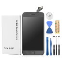 SZMIPHONE6SPLUSタッチパネル修理交換用フロントパネルセットフロントガラスデジタイザLCD液晶パネルセット(スピーカー+フロントカメラ+ホームボタン付き)黒(2)