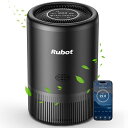RUBOT空気清浄機小型省エネ360°循環清浄花粉対策暑さ梅雨対策5段風量設定卓上ハウスダストペットの毛ペット臭いタイマー機能チャイルドロック付き寝室/リビング/玄関/トイレPSE認証日本…
