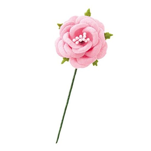 お花ワイヤーピックフェルト素材ラブリーフルリールピンク(6本)ZFL-YS1