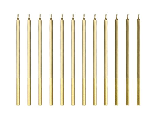 PartyDecoパーティーデコバースデーキャンドルプレーンゴールドSCD-4-019