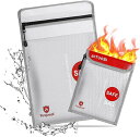 耐火バッグ金庫耐火バッグ書類保管ケ一ス防火防爆防水防災バッグ耐熱1093°C現金収納家庭用安心保管袋大容量耐火袋(グレー)(2サイズ)