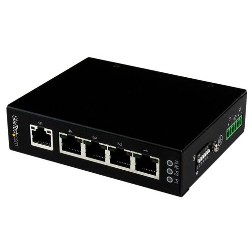 StarTech.com5ポートアンマネージ産業用ギガビットイーサネットスイッチDINレール/壁取付け対応GbEスイッチングハブIP30保護等級準拠ケースIES51000