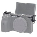 デュアルコールドシューアダプター再配置プレート簡単フードマイク延長コールドシューマウントSonyAlphaA6600カメラ用Vlogビデオ作成撮影アクセサリー(2)