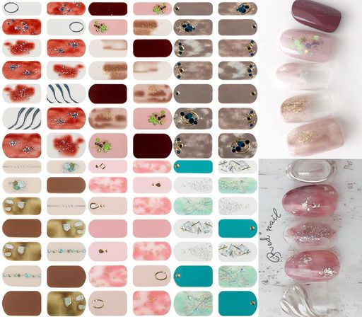 NAILDOKIネイルシール手用3D立体感損傷のないジェルネイルシール貼るだけ手の爪可愛い人気ネイルステッカー女性おしゃれな上級ネイルラップ