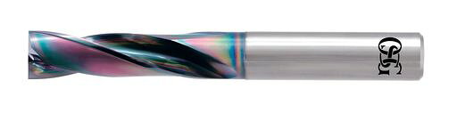 オーエスジー EgiAsコート超硬フラットドリル2Dタイプ 直径1.12mm 全長45mm 溝長4.5mm シャンク径3mm ADF-2D 1.12(3330112)