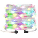 BTF-LIGHTING LEDイルミネーションライト 10M 100LEDS フェアリーライト LEDストリングライト 虹の色 IP65防水 5V アドレス指定可能 装飾ライト