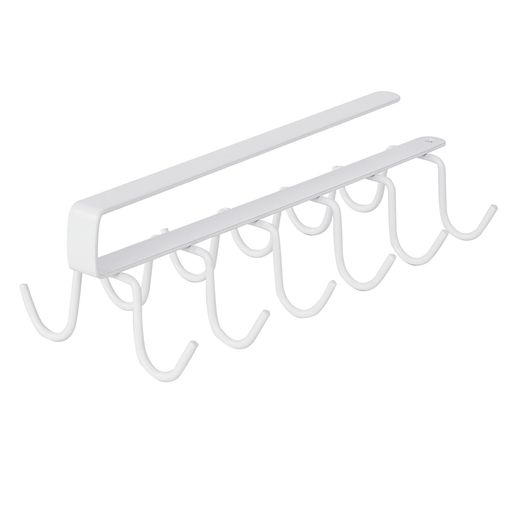 VECELOキッチンツールフックキッチンフック6連フック戸棚下キッチンツールフック多機能収納フックドアフック吊り下げタイプ省スペース頑丈で耐久性がある穴あけなし棚下フックネジな…