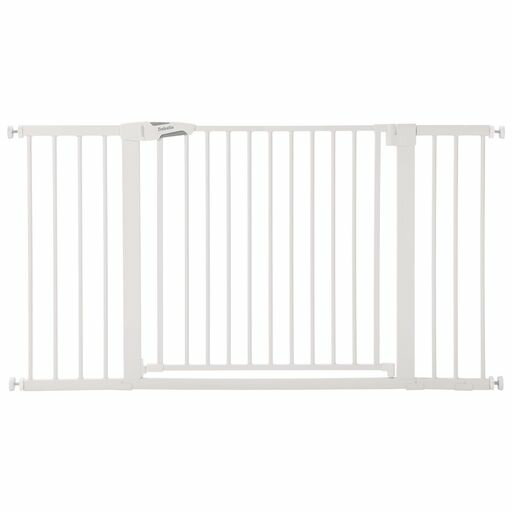 BABELIO 階段ベビーゲート、超ワイド設置幅90-141CM、自動閉鎖、穴あけ不要、簡単設置ペットゲート、高さ76CM