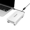 Thunderbolt3toU.2NVMeSSDエンクロージャー、最大3000Mb/s、USB4、TypeCtoU.2(SFF-8639)PCIeアダプター、ア...