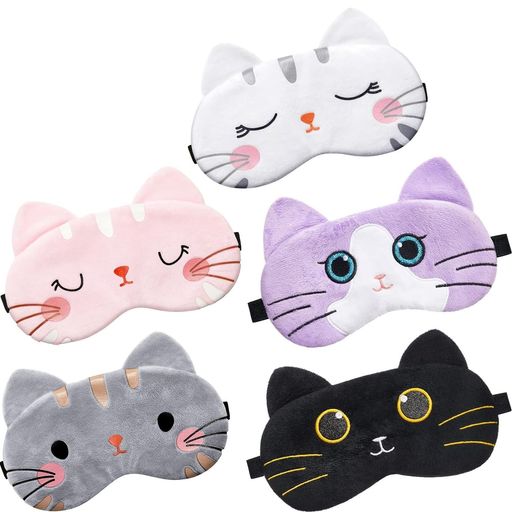 siawadekyアイマスク遮光睡眠用5枚セット可愛い猫柄アイカバー安眠圧迫感なし快眠昼寝調整可能なストラップ付き旅行オフィス子供大人兼用 siawadekyアイマスク遮光睡眠用5枚セット可愛い猫柄アイカバー安眠圧迫感なし快眠昼寝調整可能なストラップ付き旅行オフィス子供大人兼用