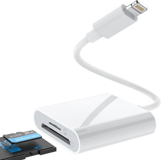 IPHONESDカードリーダーMFI認証品【2024新登場2IN1、24ヶ月保証】LIGHTNINGMICROSD/SD変換アダプタデジカメスマホ転送高速読み取り・転送・コピー(双方向)データ移行保存写真/動画/音楽設定不要操作不要(2)