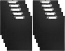 JAKAGOクリップボードA4タテ型クリップファイルワードパッドファイルバインダー携帯便利(10個入り)(黒)