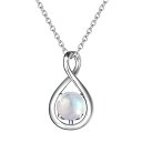 AGVANA ネックレス レディース 天然石 ムーンストーン 6月 誕生石 しずくモチーフ シルバー925 クリスマス ホワイトデー お返し 誕生日 母の日 プ...