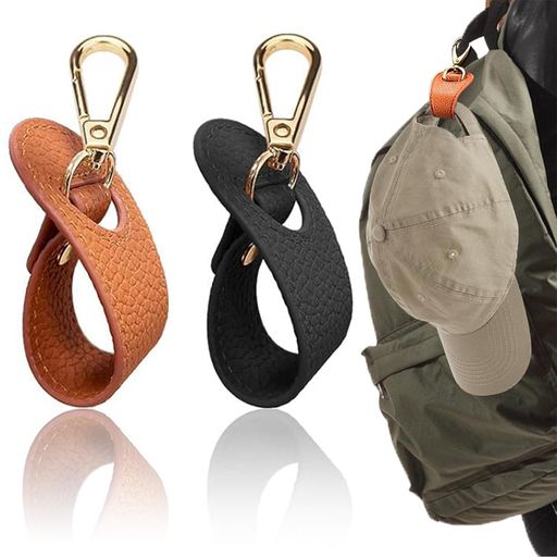 帽子クリップ2個セット帽子掛けハットホルダーハットクリップレザーキャップホルダーキャップクリップオシャレ型崩れ防止両手解放アウトドア用旅行用一時収納旅行に便利な...