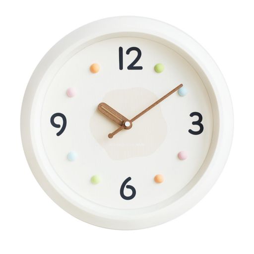 Danmukeji掛け時計子供かわいい知育時計静音連続秒針大文字アラビア数字非電波12インチ直径約30センチおしゃれインテリア寝室書斎子供用学生用(デザインB)