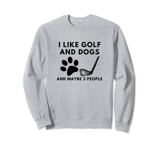 私はゴルフと犬が好きで、たぶん3人面白い男性は男性を引用しますトレーナー