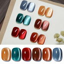 BORNPRETTYマグネットネイル6色セット猫眼効果ネイルジェル3D光沢キラキラ輝き持続低刺激初心者向けUV/LED対応マグネットジェルネイルガラス玉猫の目シリーズ2