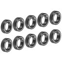 PATIKIL3.8mmセラミックガイドリング10個釣り竿修理キット淡水塩水釣り用ブラック