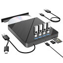IQUQIXL7-IN-1外付けCDDVDドライブ、4つのUSBポート...(2)