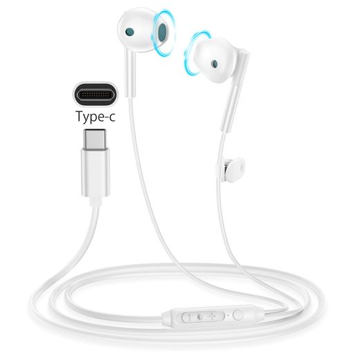 ViviverタイプCイヤホン有線イヤフォンマイク付きType-Cイヤホン有線通話対応/音量調整/HiFi音質usb-cマイク付きイヤフォンゲーミングearphonesパソコンpc/Android/iPhone対応通勤/会議/仕事に最適