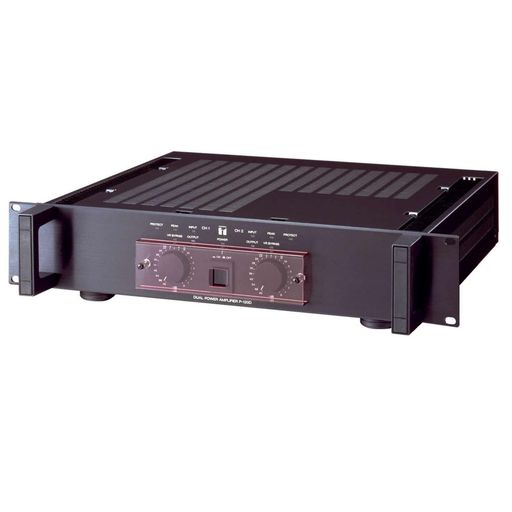 寸法:幅482x高さ102.4x奥行456mm●質量:12.2kg●電源:AC100V 50/60Hz●消費電力:700W(定格出力時,4 Ω+4 Ω)、250W(電気用品安全法による) 入力感度:プラス4dB※キャビネットラック等に収納する場合は、冷却のためラックの裏板を外してください(1.23V)プラスマイナス0.5dB(入力レベル調整ツマミ最大)●入力インピーダンス:10kΩ 電子バランス M3ねじ端子 バリアー間隔6.4mm 平衡型ホーンジャック ●定格出力:2チャンネル〔ステレオ〕200W+200W(4Ω)、120W+120W(8Ω)〔BLT〕400W(8Ω)●冷却方式:自然空冷 仕上:〔パネル〕アルミ 黒 アルマイト染色〔ケース〕プレコート鋼板 黒●付属品:電源コード(2.5m)x1、ラック取付座金x4、ラック取付ねじx4、化粧ねじx4、電源コードロック金具x1 定格出力120W+120W(8 Ω負荷)、200W+200W(4 Ω負荷)のEIA規格に適合するラックに取付けることができる2サイズのデュアルパワーアンプです。