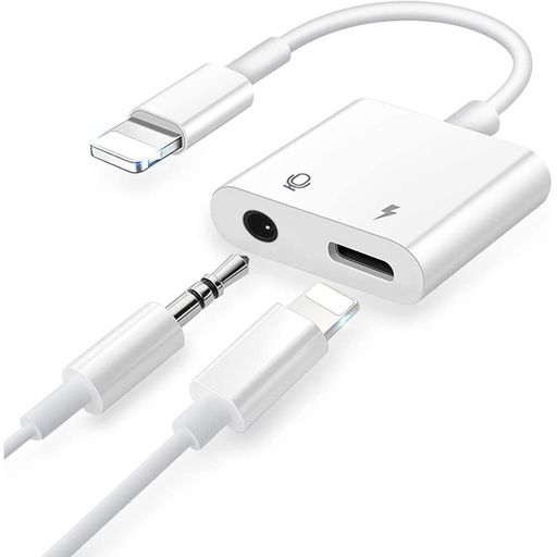 【2022 MFi認証品 通話可能+音楽調節】iPhone イヤホン 変換 ライトニング 3.5mm イヤホン 変換アダプタ + 急速充電二股接続ケーブル iPhone 充電 イヤホン 同時 iPhone13/12/11(iOS11~15対応)