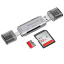 NOWOTOSDカードリーダーUSB3.0【2024安定高速版】2-IN-1TYPE-C/USBメモリカードリーダーSD/TF同時読み書き0TG機能高速転送超小型設定不要(2)