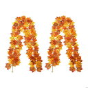 紅葉造花2本セット秋ガーランド人工観葉植物カエデの葉季節飾り楓の葉紅葉の季節人工葉感謝祭結婚式発表会舞台ハロウィーン飾り室内撮影DIY店舗装飾店舗雑貨吊り下げる...