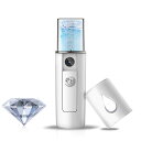YDIナノ顔面噴霧器、ポータブルミニミストスプレー 補水美容器 美顔器ために保湿、美容、まつげエクステ、SPA (白い)