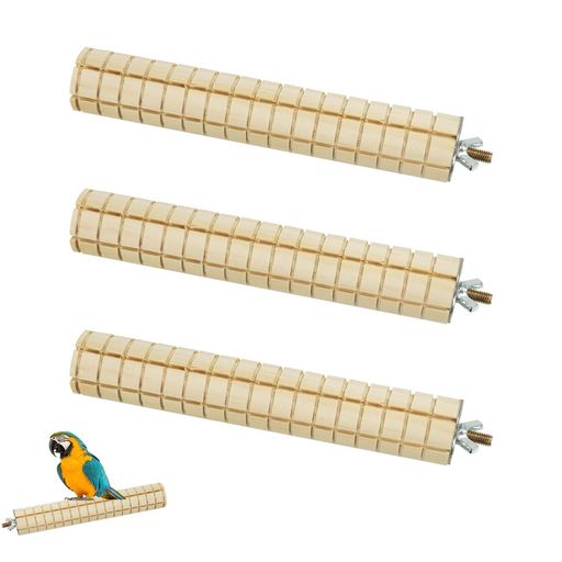 siawadeky かじり木コーン オウム 止まり木 3本セット 鳥用品 天然木 スタンドポール 鳥かごアクセサリー インコ ハムスター チンチラ モルモット うさぎ 小動物用 ケージ用品 運動不足解消 …