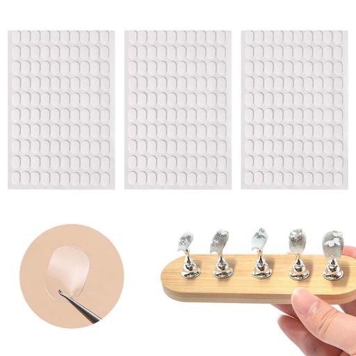 PAVIKEネイルスタンド粘土ネイルチップスタンド粘土300枚入り透明ネイルチップ固定用粘着ゴム貼っては..