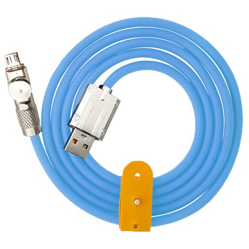 マイクロケーブル、CTRICALVER亜鉛合金製180°回転インターフェース10W液体シリコーンデータ転送機能付..