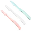 眉毛剃り折りたたみ眉毛かみそり3個セット眉そり用女性カミソリス顔剃り顔のうぶ毛眉毛ムダ毛処理敏感肌用男性女性汎用小型持ち運び便利眉カミソリ(粉っぽい/白/霧の青各1個)