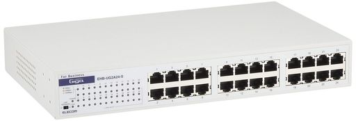 エレコム スイッチングハブ ギガビット 24ポート 耐熱50度 ループ防止機能 EHB-UG2A24-S