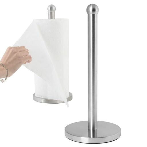 HAUUFENNキッチンペーパーホルダーステンレス片手で切れるペーパータオルホルダーキッチンペーパーホル..