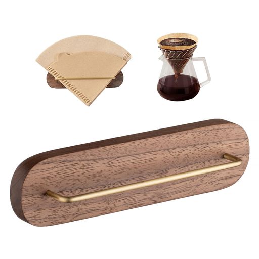 コーヒーフィルターホルダー木製コンパクトスタンドコーヒー器具ペーパー整理収納省スペース壁にくっつく
