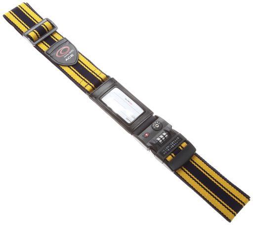 [ACE][エースタビトモ]TABITOMOTSAロック付スーツケースベルト195cm品番325673256709(マルチストライプ(イエロー))