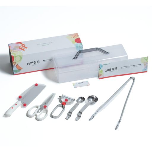 サンクラフト子ども用キッチンツールスターター5点セット左利き用日本製子どものための調理道具台所育児DIG-502