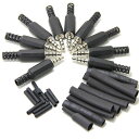 WUERNINE 10個セット 3.5MMステレオ4極ミニプラグコネクタ 自作用はんだタイプ ヘッドホン/イヤホンケーブル断線修理交換用コネクタ マイク機能付き