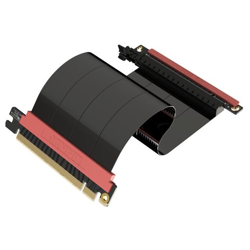 LINKUP - AVA5 PCIE 5.0 ライザーケーブル | RTX5090 RX9070 GPUに対応 | x16 128GB/s速度 | PCIe 4.0と互換性あり | ITX用に設計され | シングルリバースストレート ブラック