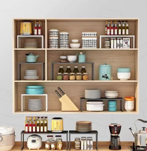 伸縮式トースターラックキッチン収納棚耐熱調味料高さ調整可能棚板高さ調整可キッチン調味料省スペース..