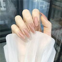 24枚セットネイルチップ長さ偽の爪宝石写真を撮る、結婚式、成人式、パーティー、二次会などつけ爪