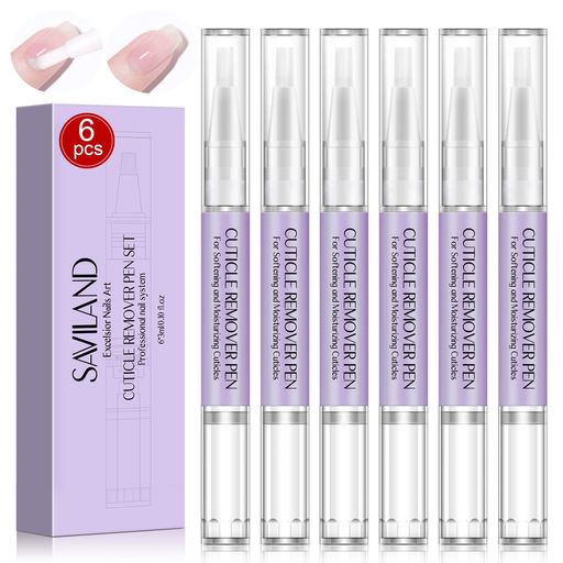 Savilandキューティクルリムーバーセット6PCSキューティクルリムーバーペンデッドネイルサロンホーム用ネイル強化