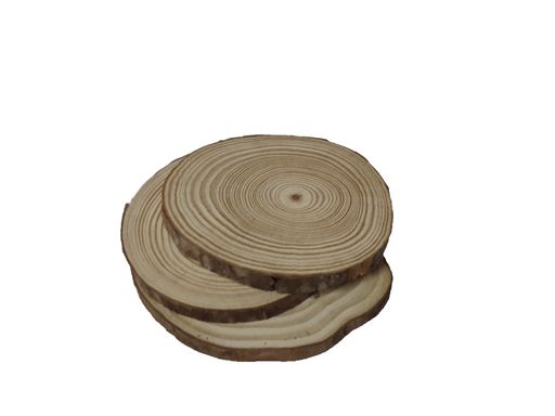 ログスライスコースタークリスマスツリーベースアクセサリーログ年輪ラウンドウッドチップコースターオ..