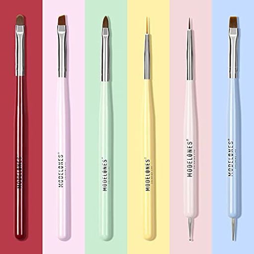 Modelonesネイルブラシセットネイル筆セットジェルネイル用筆セットふでセットビルダーグルーブラシネイルアートラインブラシネイルド..