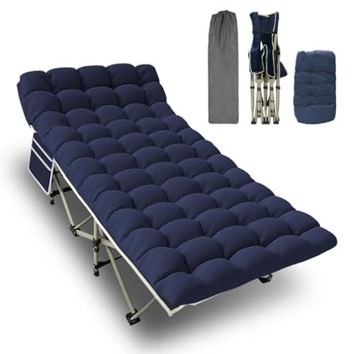 広幅デザインで快適性向上:商品サイズ(約): 使用時: 幅80cmx奥行190cmx高さ39cm 重量(約): 8.8kg 材質:スチール、ウレタン、合板 コンパクト折りたたみ設計:専用収納袋付属で、たった数秒で簡単に折りたたみ可能。収納時はスリムな形状で、キャンプギアや車のトランクにすっきり収納できます。 材料高密度クッション素材採用:3層構造の耐圧分散マットレスを搭載。凹凸地形でも体圧を分散し、まるで簡易ベッドのような寝心地を実現。防カビ加工で衛生面にも配慮しています。 シックなカラー:自然に溶け込むネイビーブルー。アウトドアシーンにマッチするモダンなデザインで、こだわりのキャンプスタイルを演出します。 何かご質問やご意見がございましたら、お気軽にこちらのアフターサービスまで、ご連絡いただきます様お願い致します。