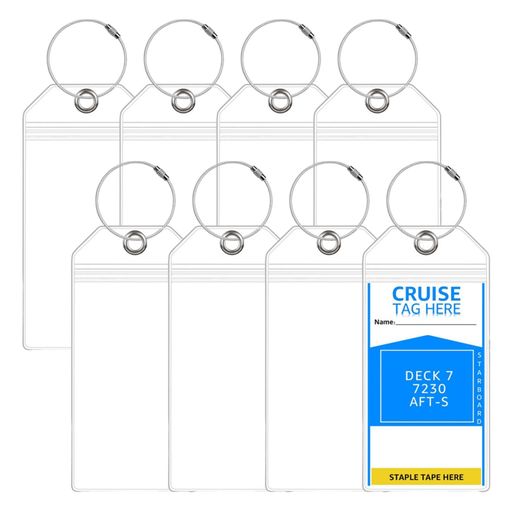 SensaBliss荷物タグホルダーネームタグスーツケースタグ出張用タグクルーズ船荷物タグPVC防水クリア出..
