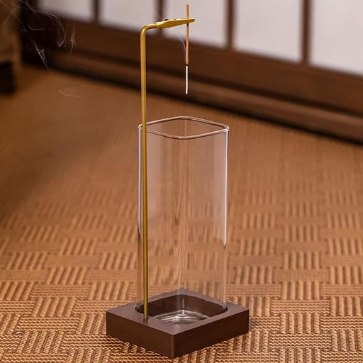 お香立てガラス製おしゃれ灰がこぼれない線香立てインセンスホルダー可愛い香立てお香置きシンプルデザ..